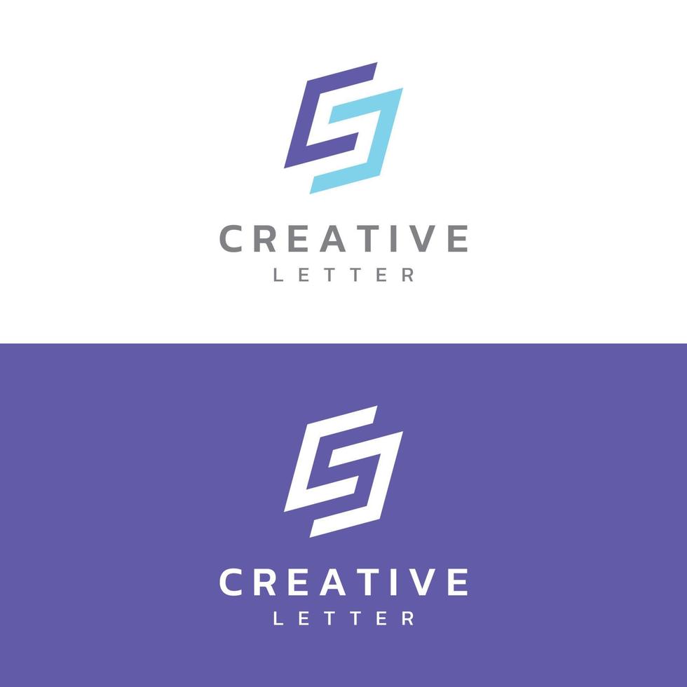 Logo design abstract template initial letter s element with geometry. Modern and minimalist artistic s symbol. vector