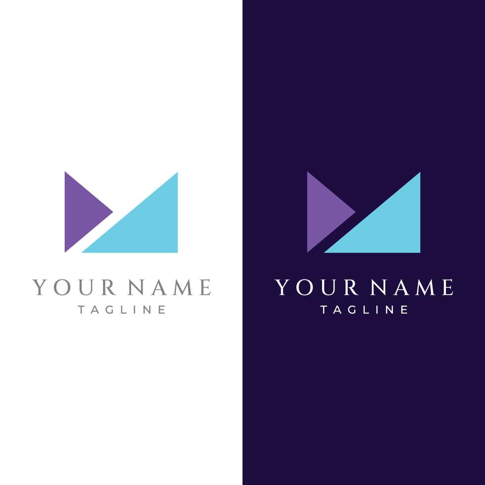 Abstract initial template logo minimalist letter M element.Symbol of modern, elegant, unique and luxurious geometry.Design for corporate business identity. vector