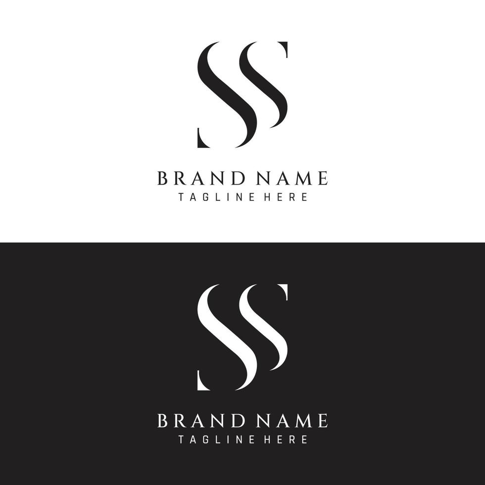 Logo design abstract template initial letter s element with geometry. Modern and minimalist artistic s symbol. vector