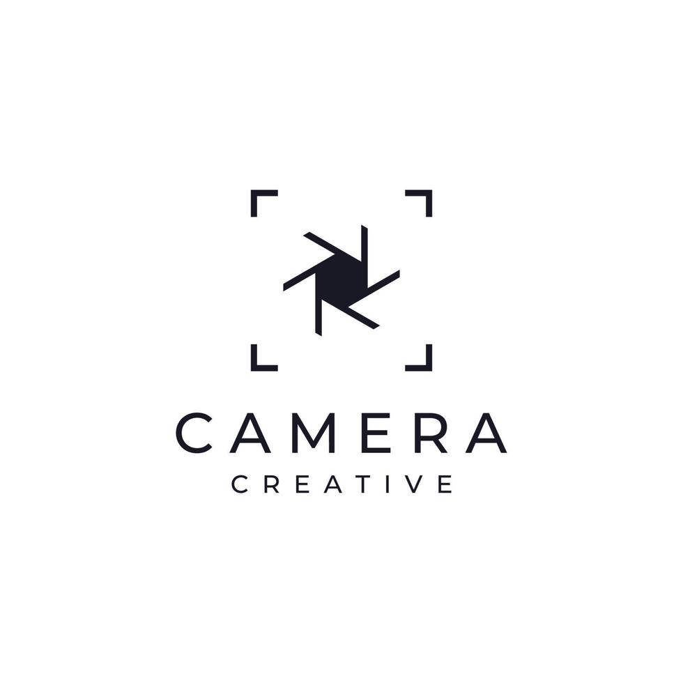 Photography camera logo, lens camera shutter, digital, line, professional, elegant and modern. Logo can be used for studio, photography and other businesses. vector
