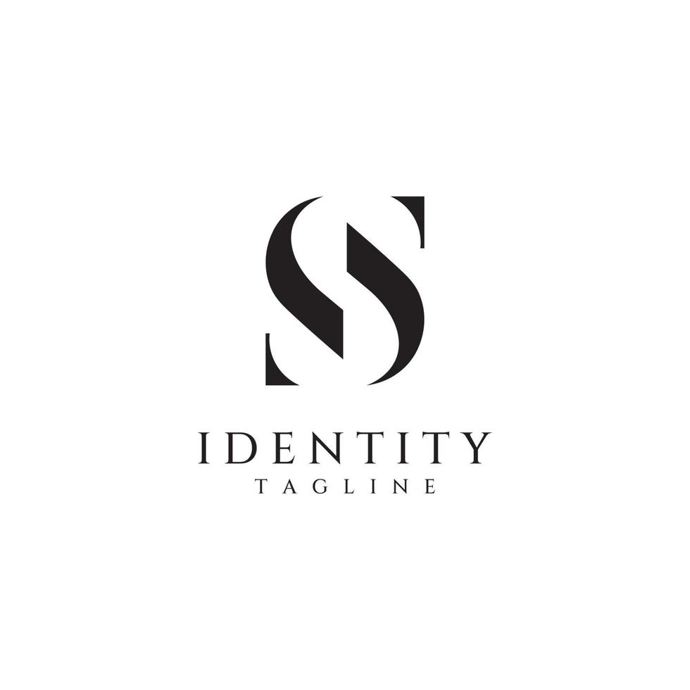 Logo design abstract template initial letter s element with geometry. Modern and minimalist artistic s symbol. vector