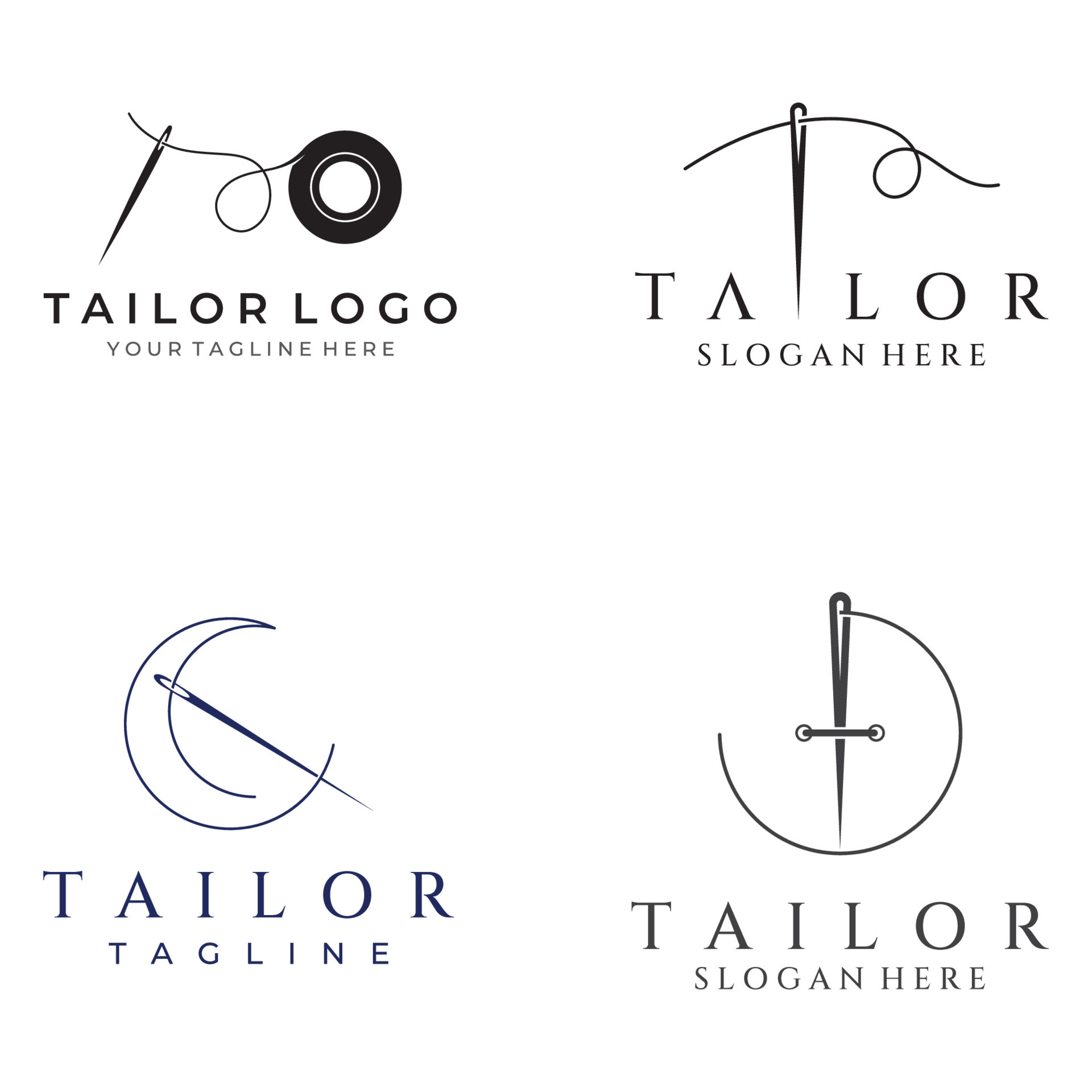 Tailor Silhouette Logo With Needle Thread Benik And Sewing Machine tailor-silhouette-logo-with-needle-thread-benik-and-sewing-machine
