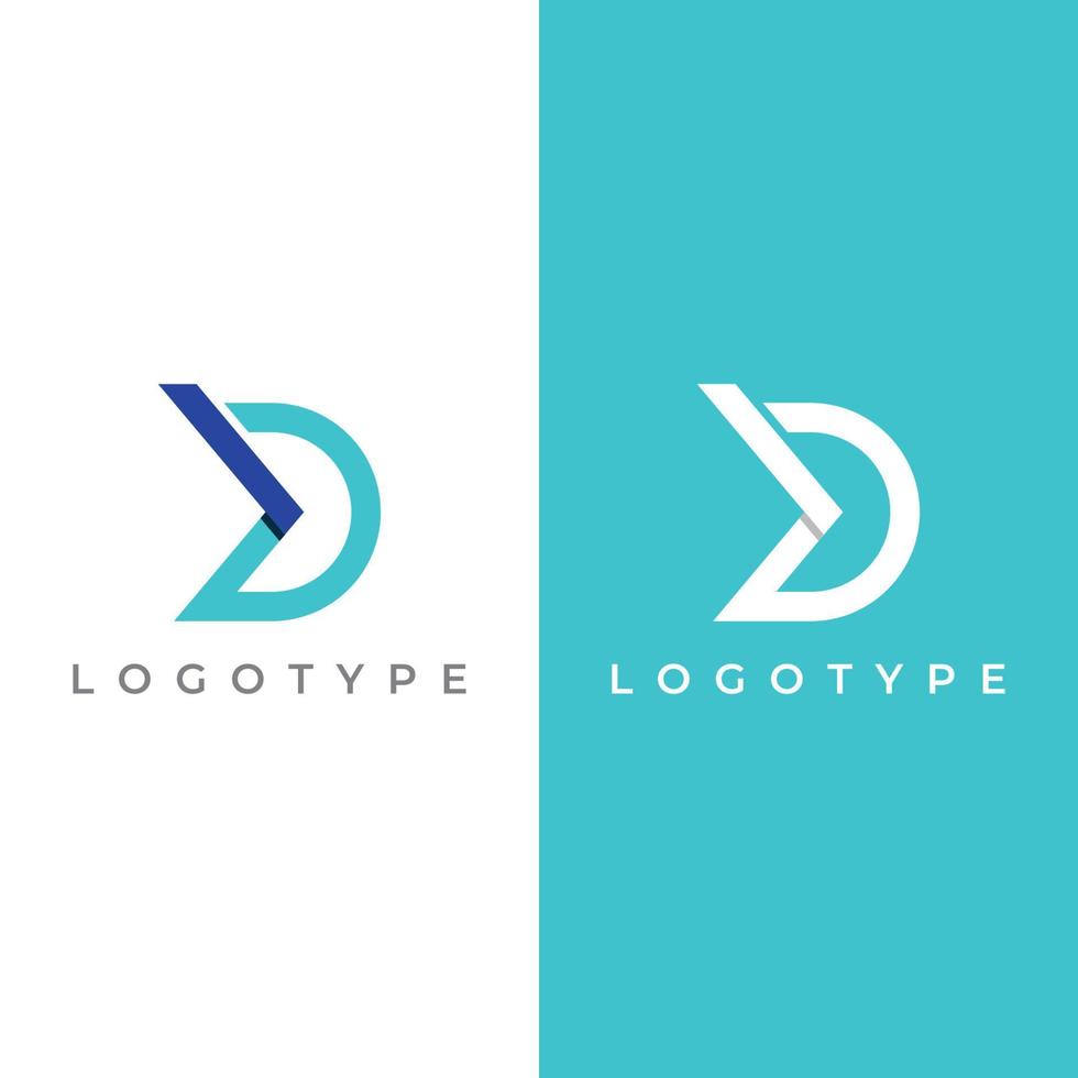 diseño de plantilla de logotipo geometría inicial de la letra d. diseño de logotipo con un estilo minimalista y elegante. logo para empresas e iniciales. vector