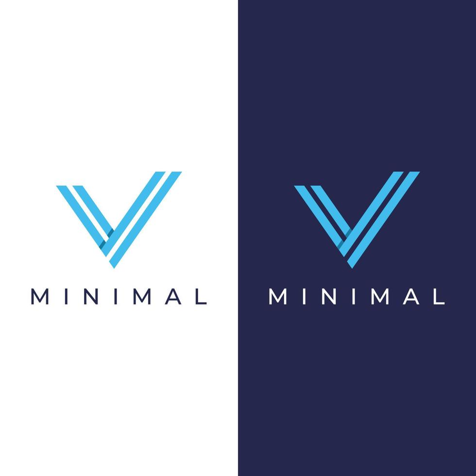 Logo design initial letter V with artistic monogram.Logo is modern, luxurious and elegant. Background isolated. vector