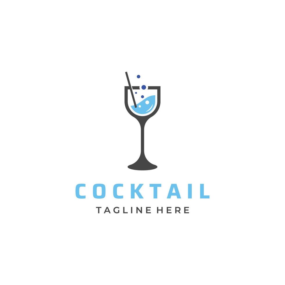 Alcohol cocktail logo, nightclub drinks.Logos for nightclubs, bars and more.In vector illustration concept style.