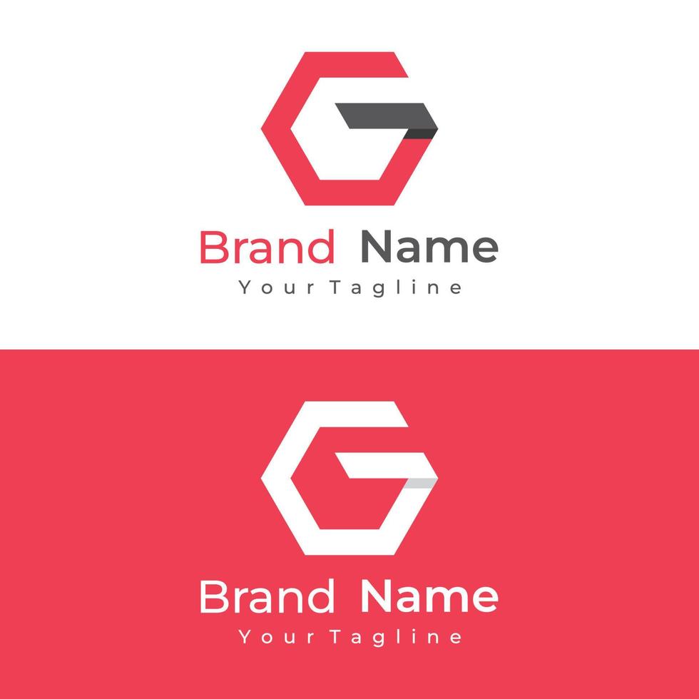 Abstract logo design initial letter G. Minimalist, creative and modern logotype symbol isolated from the background. Can be used for identity and branding. vector