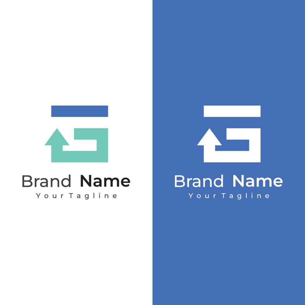 Abstract logo design initial letter G. Minimalist, creative and modern logotype symbol isolated from the background. Can be used for identity and branding. vector