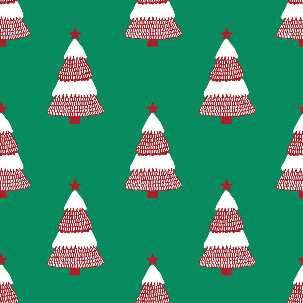 christmas trees seamless pattern design vector