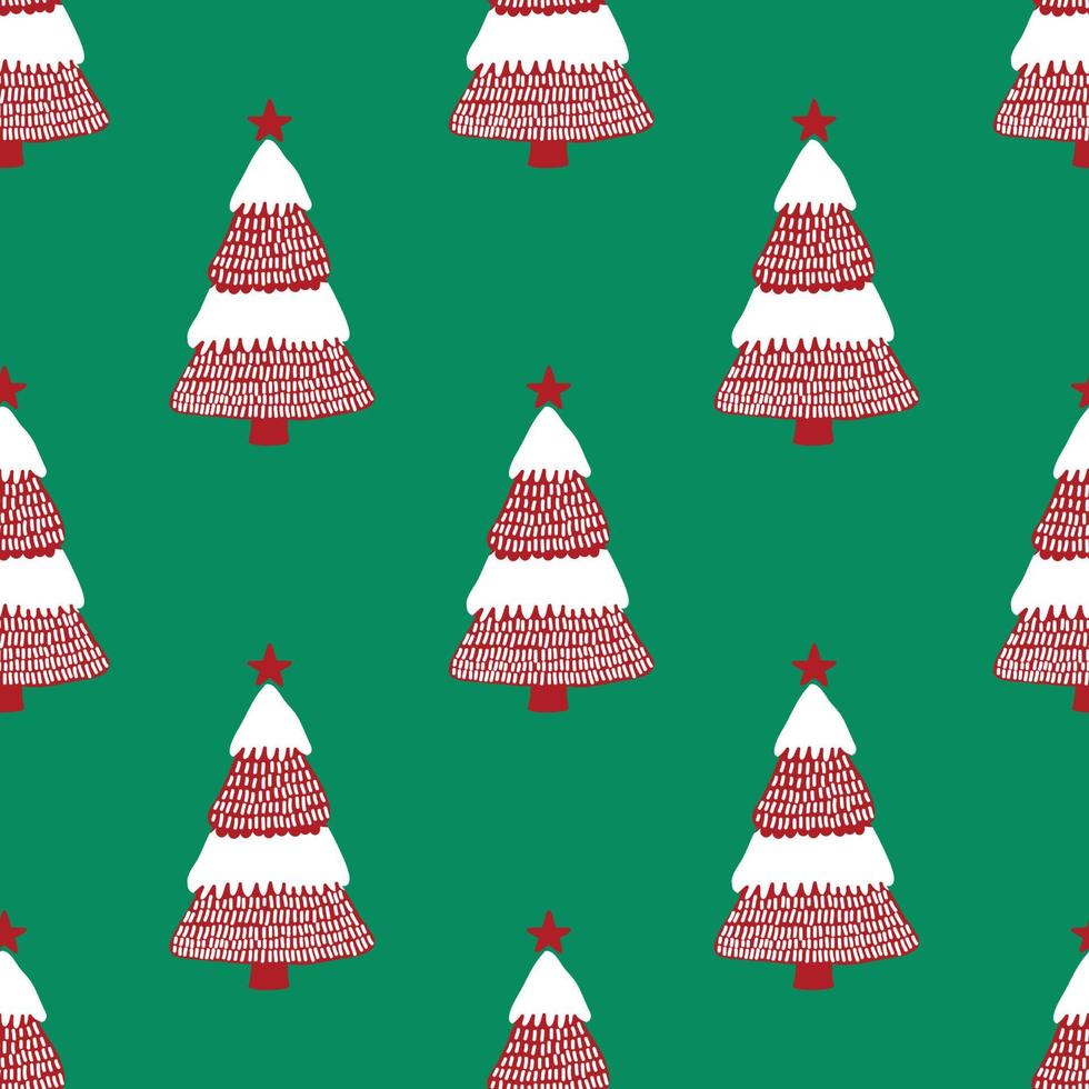 christmas trees seamless pattern design vector