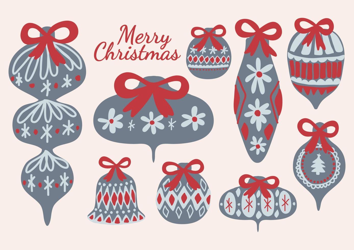 christmas bell decorative items for christmas design vector