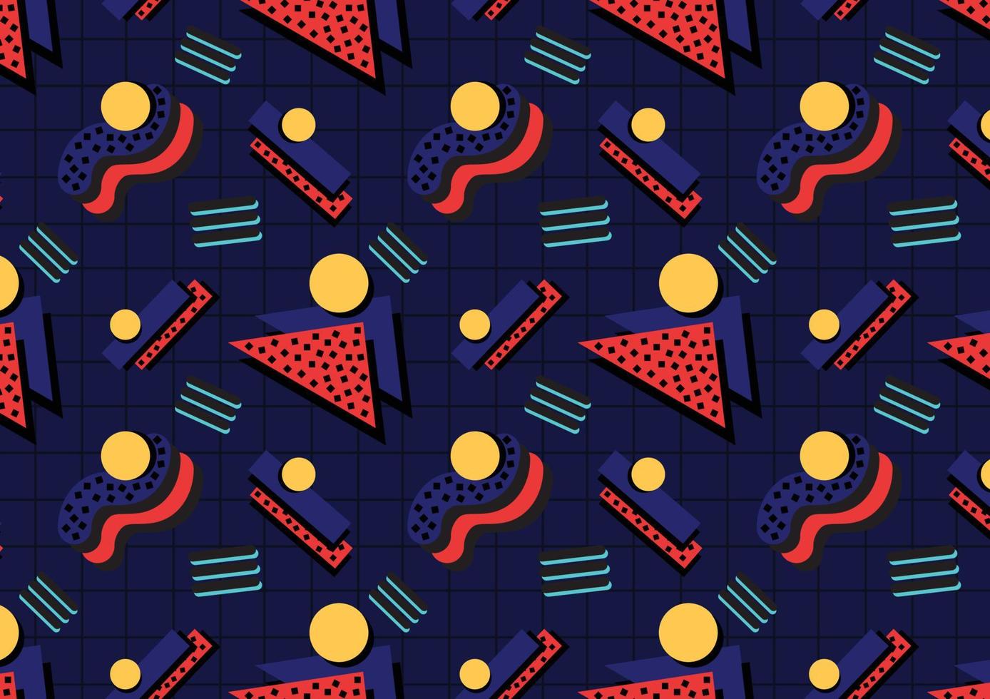 colourful geometric art background pop art design vector
