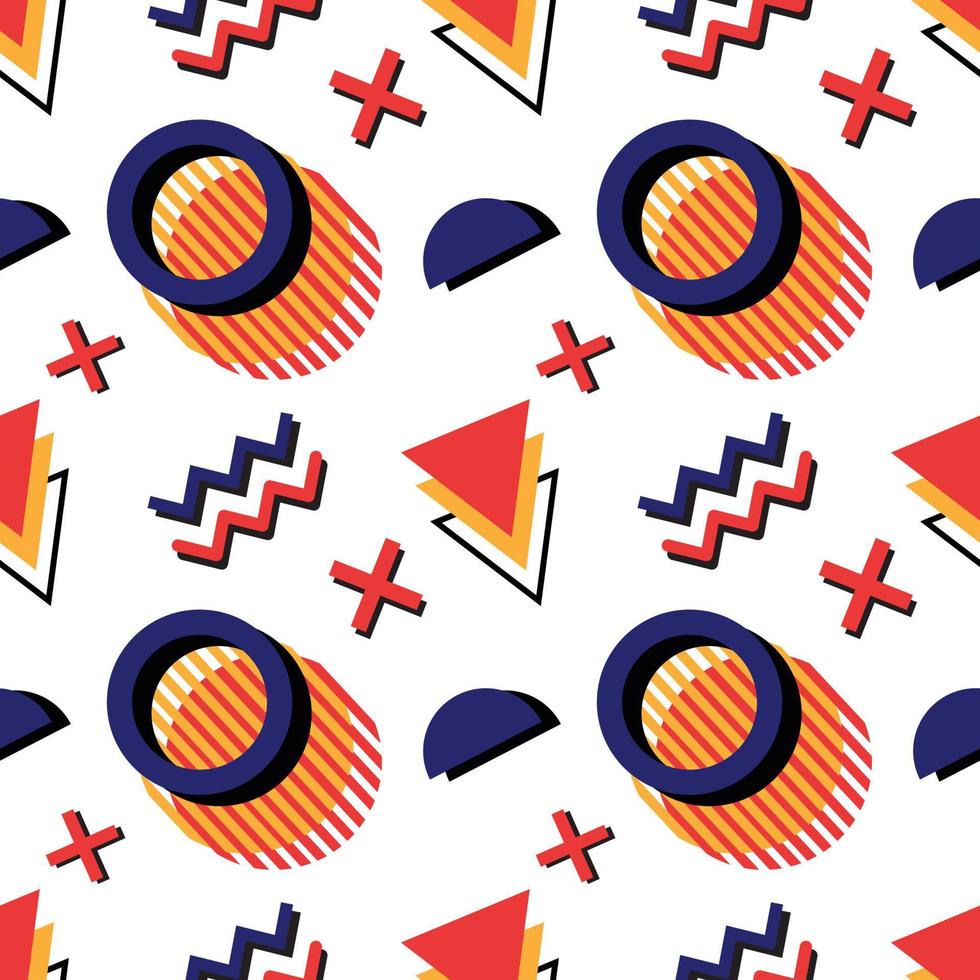 cute colourful geometric art background design vector