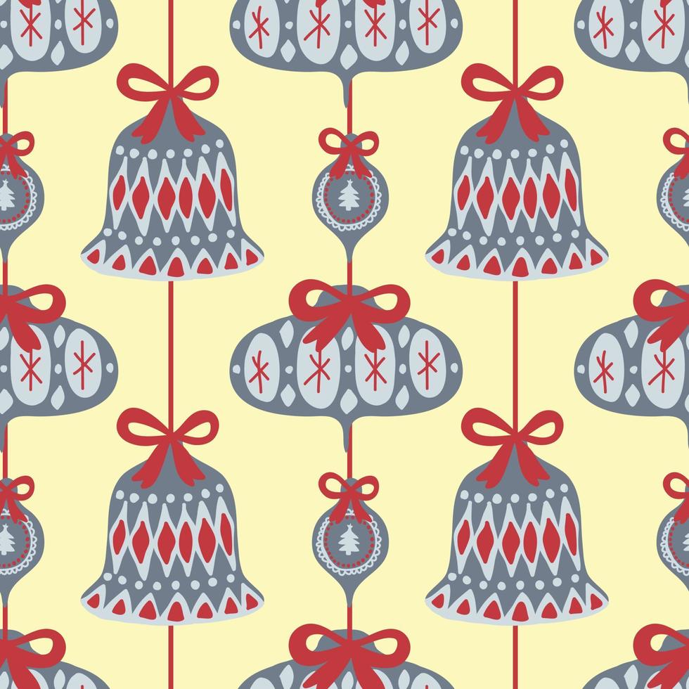 christmas bell decorative items vector