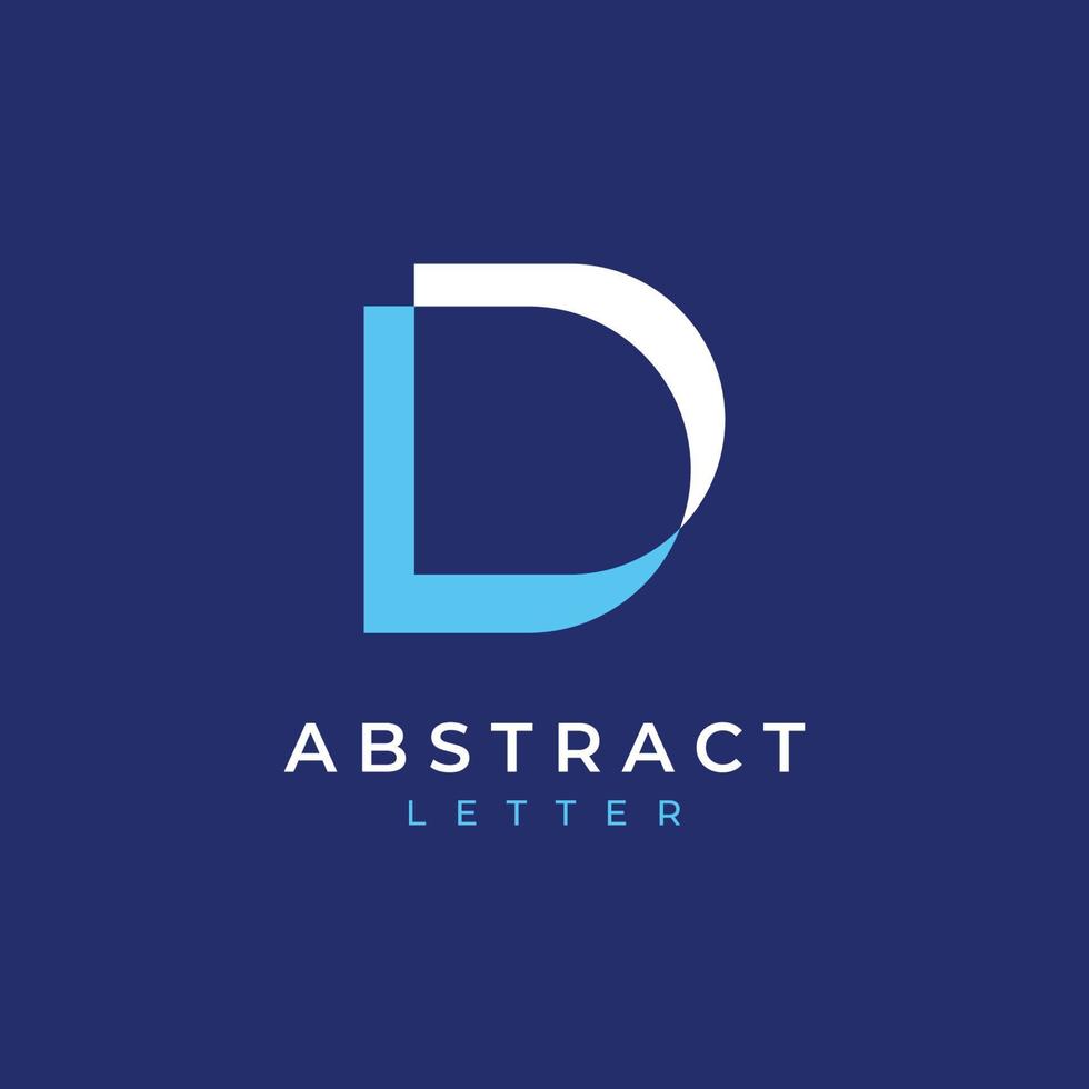 diseño de plantilla de logotipo geometría inicial de la letra d. diseño de logotipo con un estilo minimalista y elegante. logo para empresas e iniciales. vector