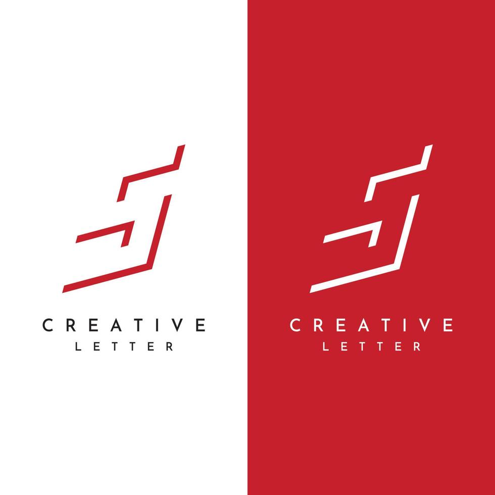 Logo design abstract template initial letter s element with geometry. Modern and minimalist artistic s symbol. vector