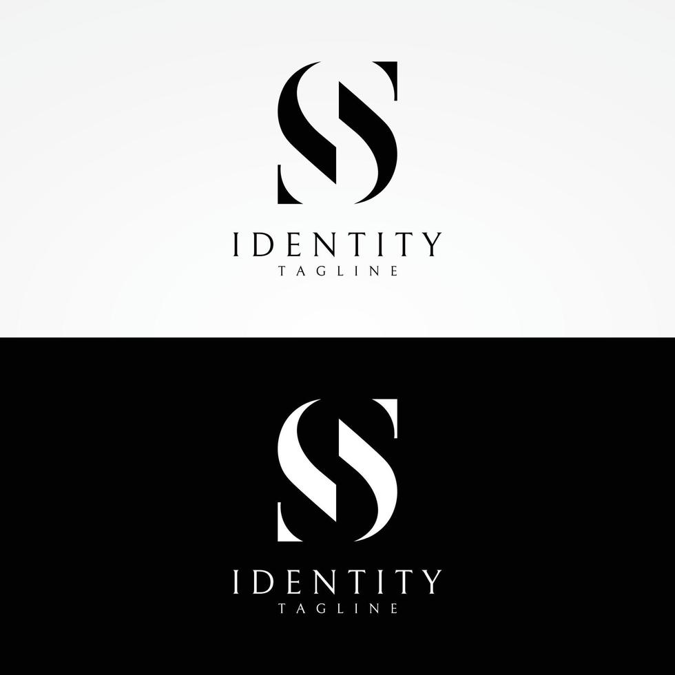 Logo design abstract template initial letter s element with geometry. Modern and minimalist artistic s symbol. vector