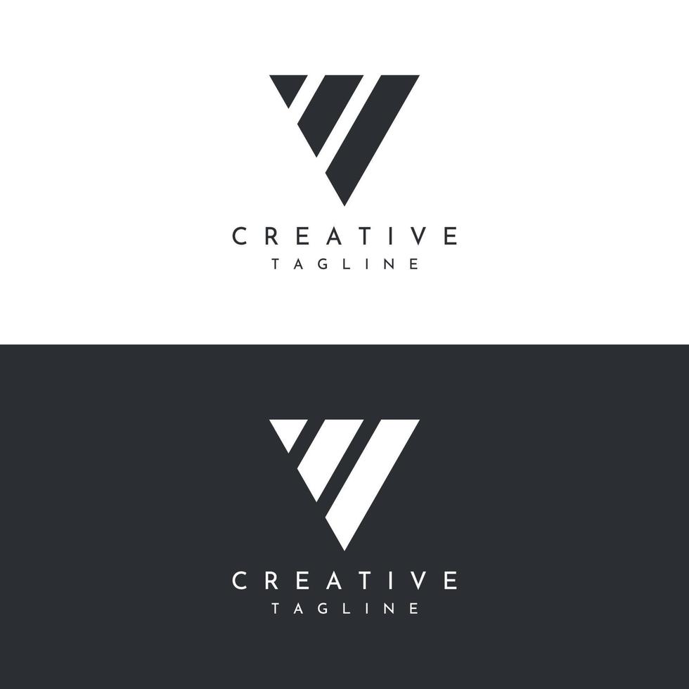 Logo design initial letter V with artistic monogram.Logo is modern, luxurious and elegant. Background isolated. vector