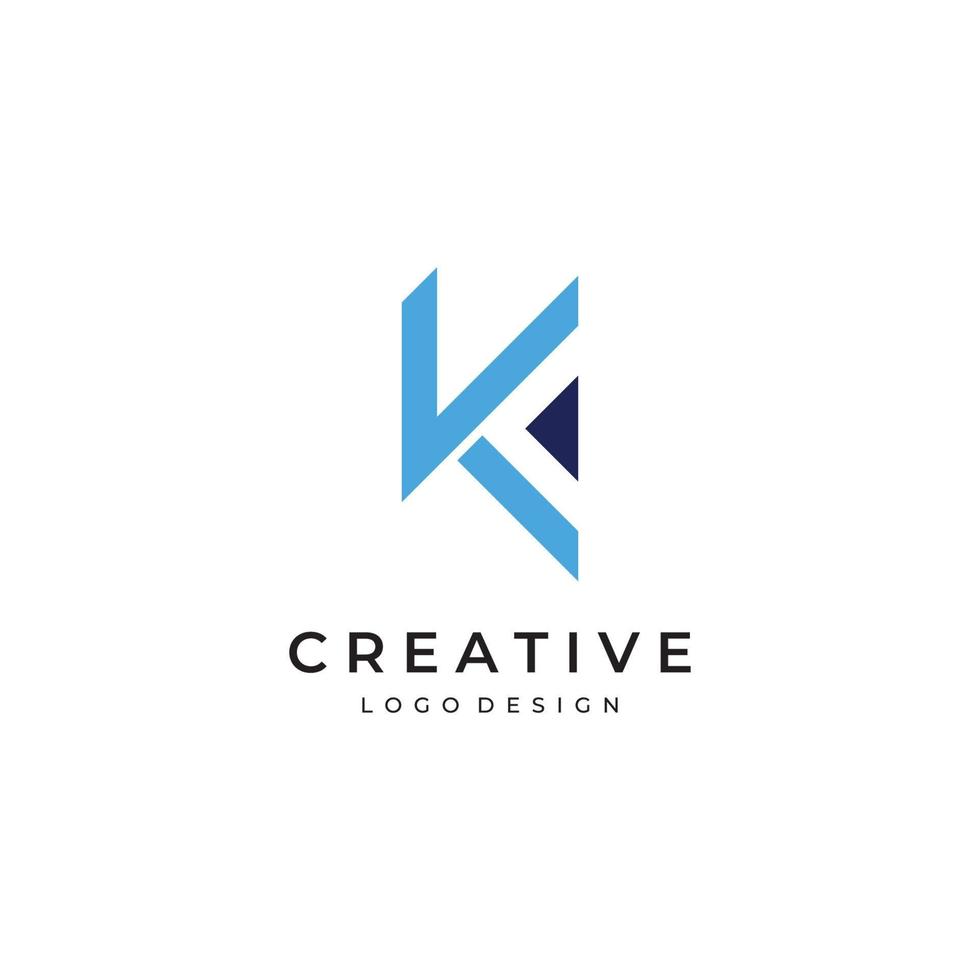 Abstract initial logo letter k with monogram concept. Logos can be used for businesses, companies and others. vector