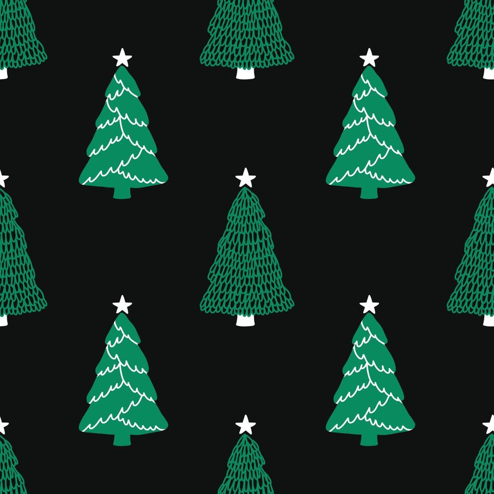 christmas trees seamless pattern design vector