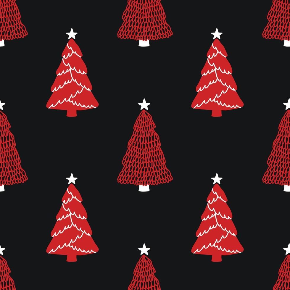 christmas trees seamless pattern design vector