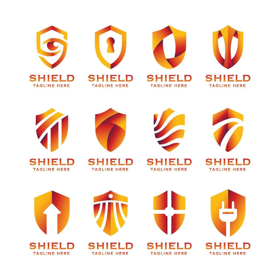 Shield Protect Logo Collection vector