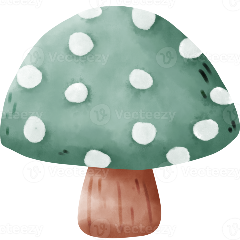 Gnome mushroom watercolor png