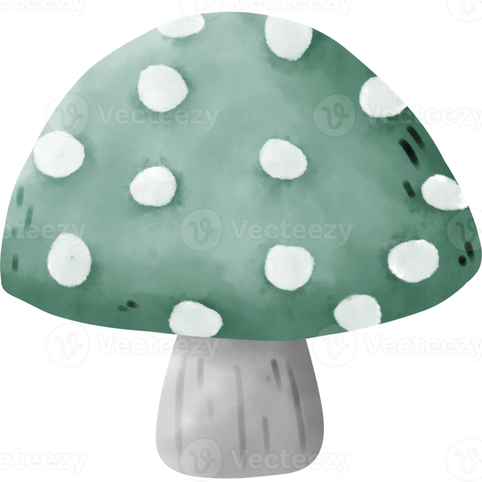 Gnome mushroom watercolor png