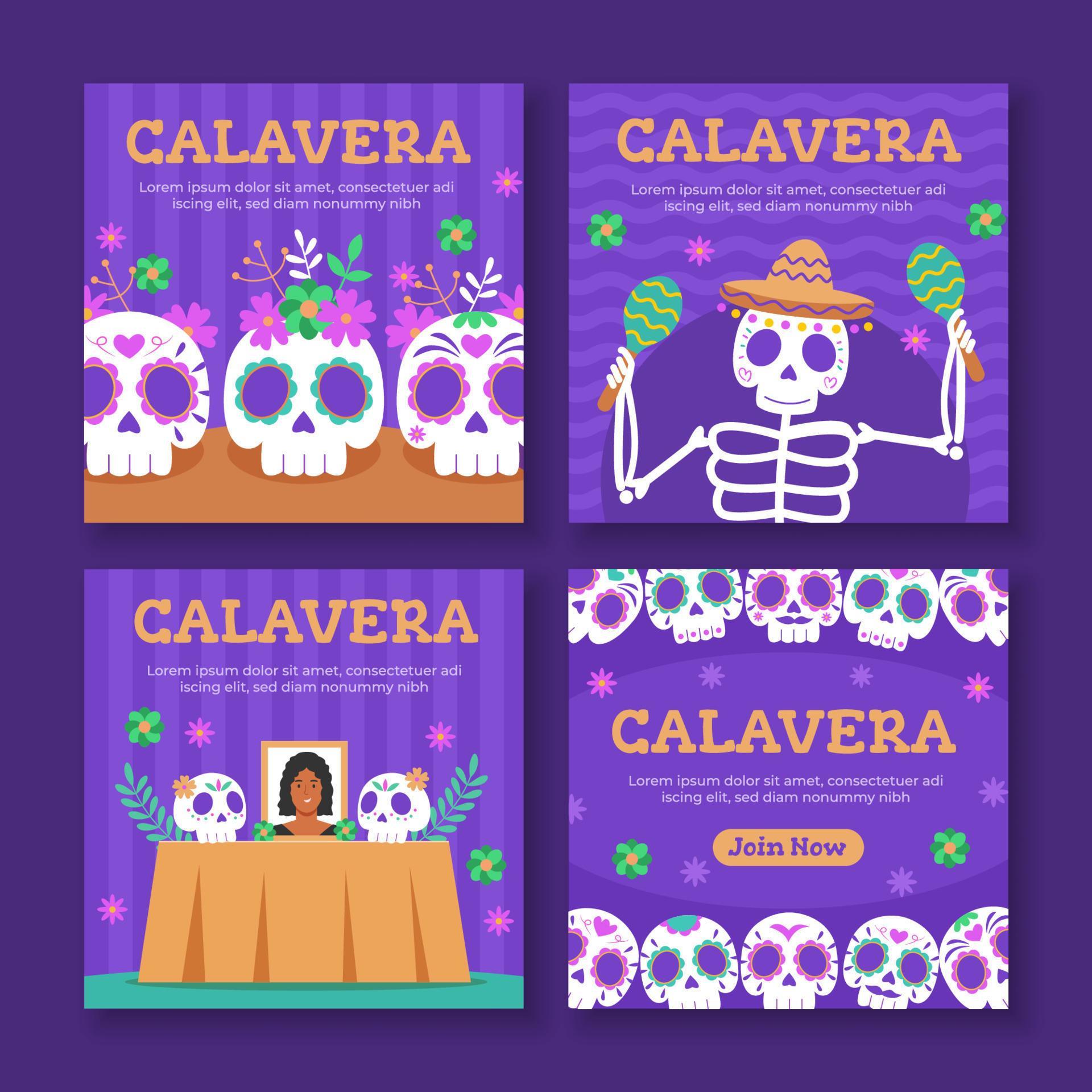Calavera Social Media Post Template 11014872 Vector Art at Vecteezy Calavera Social Media Post Template 11014872 Vector Art at Vecteezy