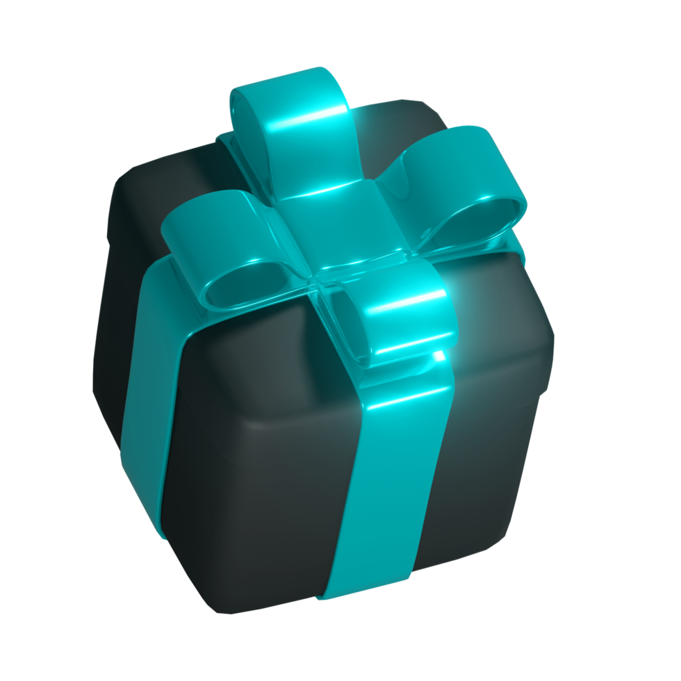 Realistic 3D Gift Box Cutout png