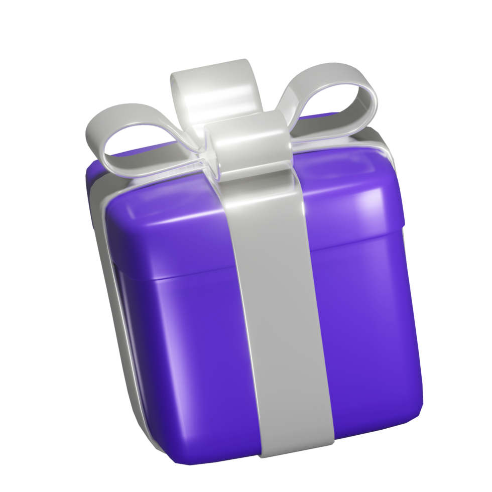 Realistic 3D Gift Box Cutout png