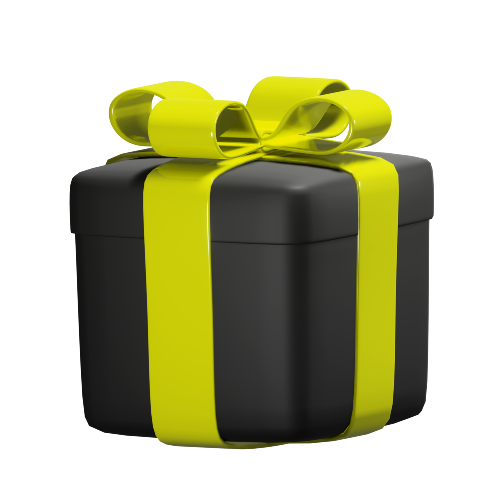 Realistic 3D Gift Box Cutout png