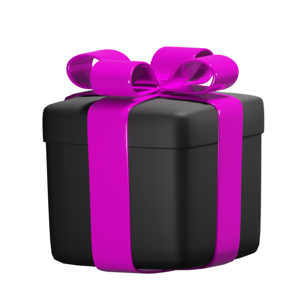 Realistic 3D Gift Box Cutout png