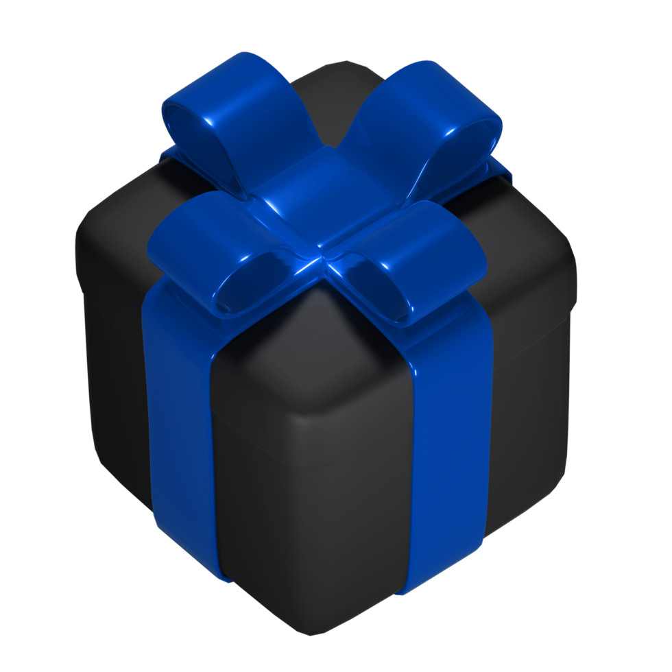 Realistic 3D Gift Box Cutout png