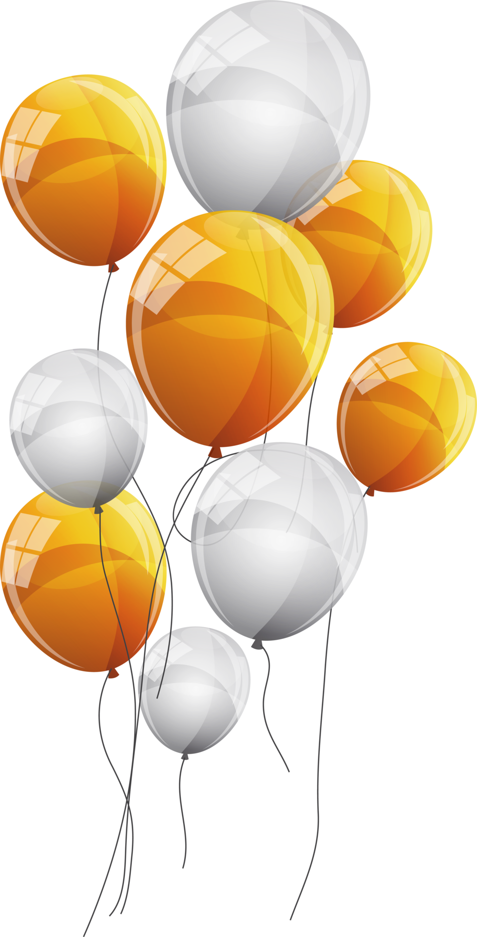 White Balloons PNGs for Free Download