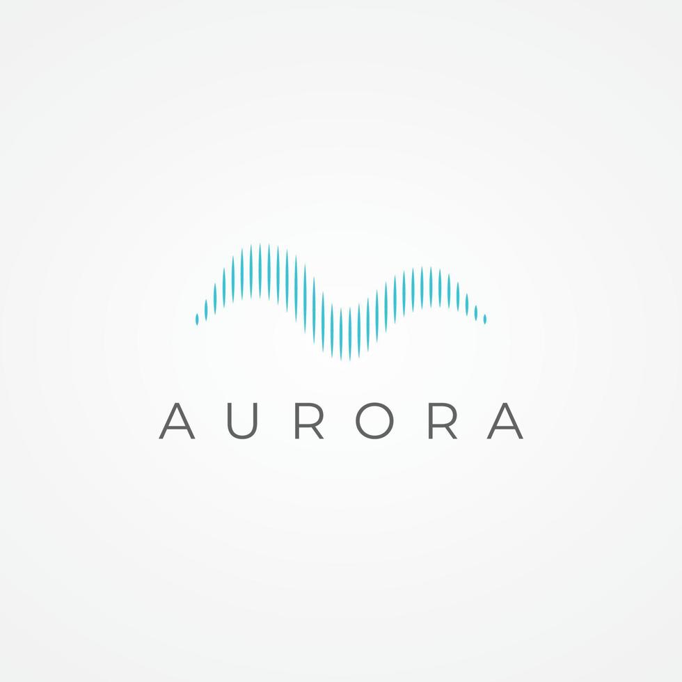 The light wave logo, inspired by the aurora light. With a modern concept. vector