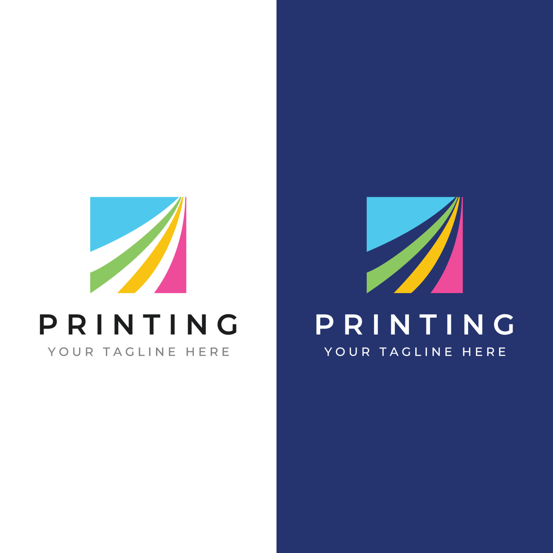 Abstract colorful logo digital printing printing services media