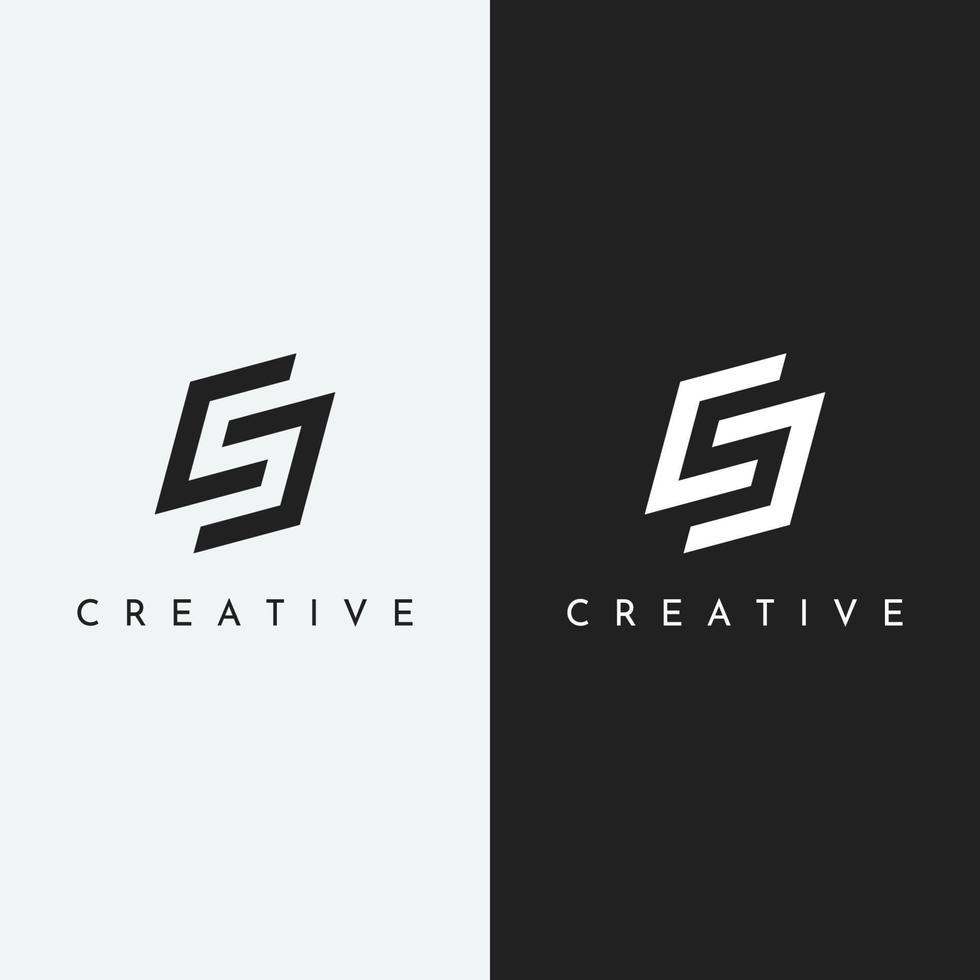 Logo design abstract template initial letter s element with geometry. Modern and minimalist artistic s symbol. vector