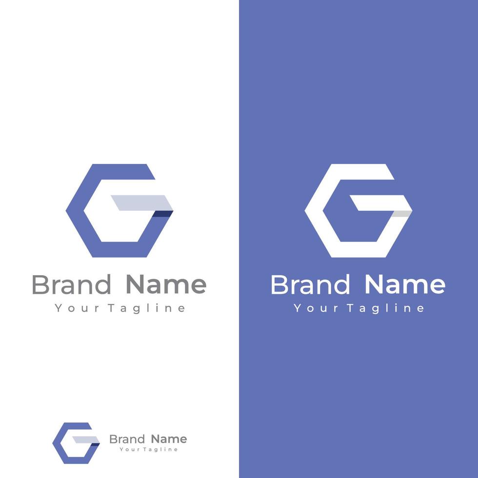 Abstract logo design initial letter G. Minimalist, creative and modern logotype symbol isolated from the background. Can be used for identity and branding. vector