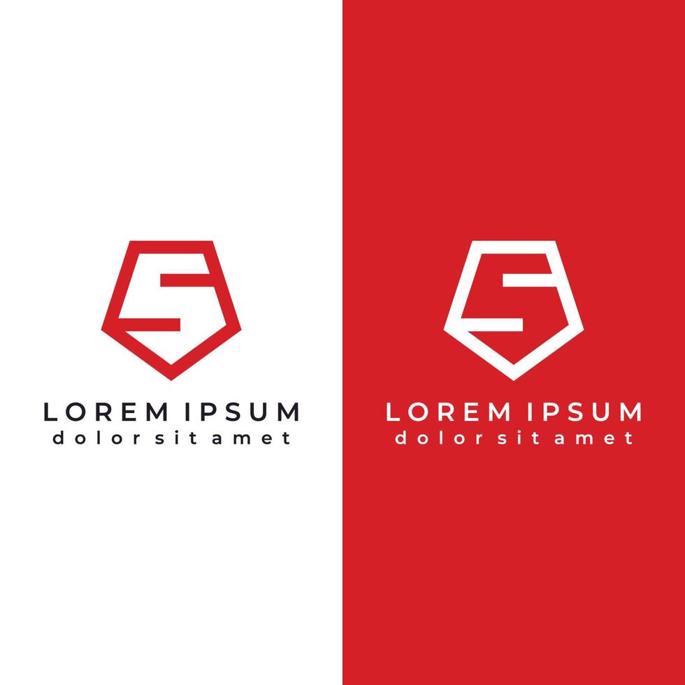 Logo design abstract template initial letter s element with geometry. Modern and minimalist artistic s symbol. vector