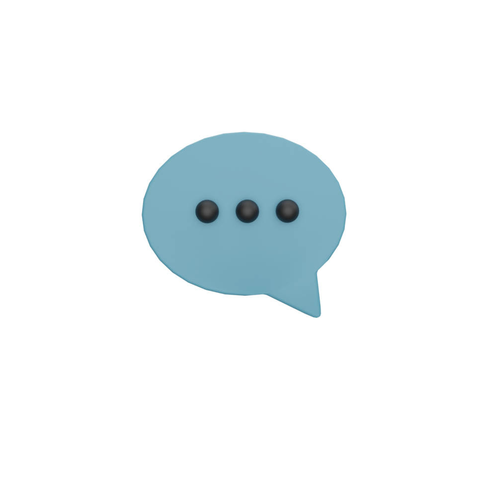 3D text balloon dot png