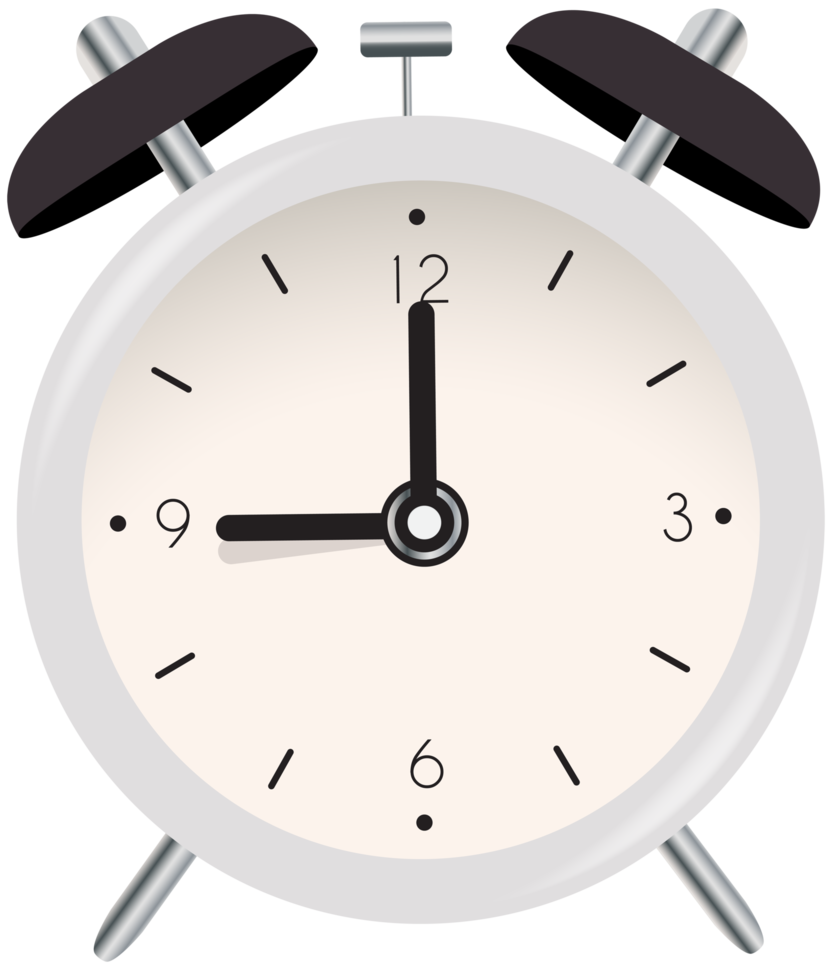 reloj despertador blanco png