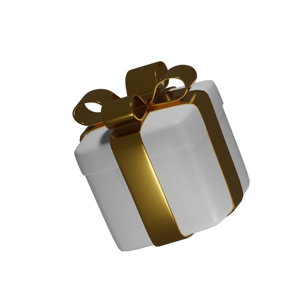 realistische 3D-geschenkdoosuitsparing png