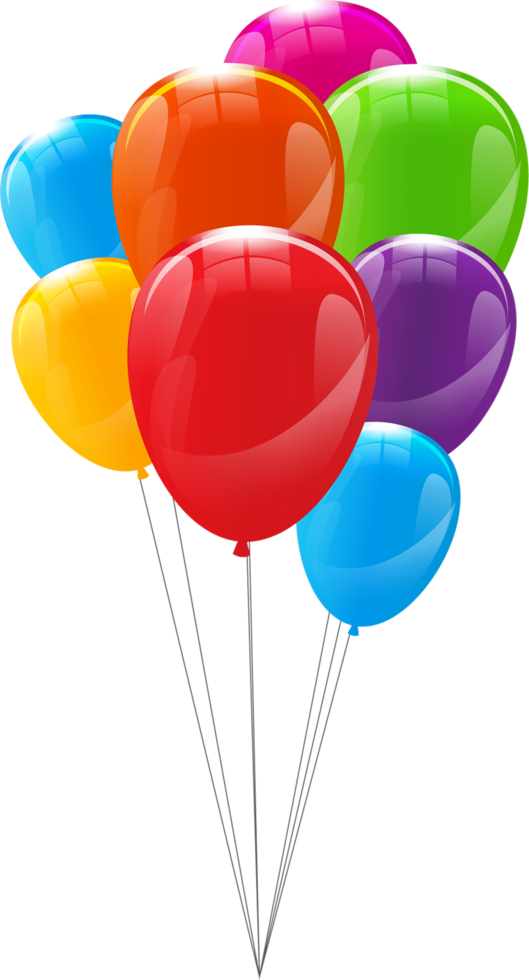Color Glossy Balloons Background Vector Illustration png