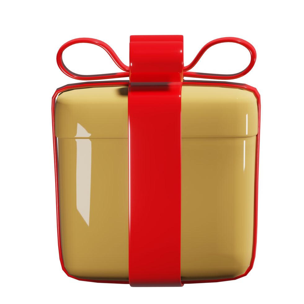 Realistic 3D Gift Box Cutout png