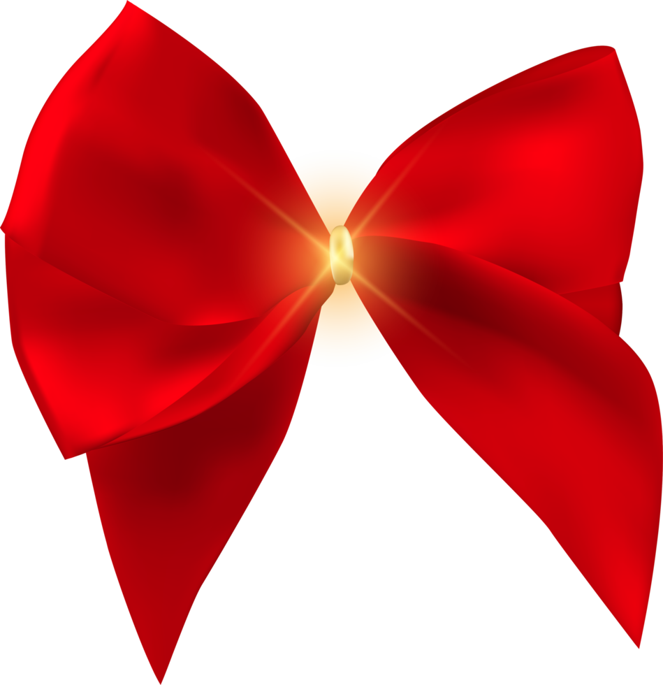 Realistic Red Silk  Bow png