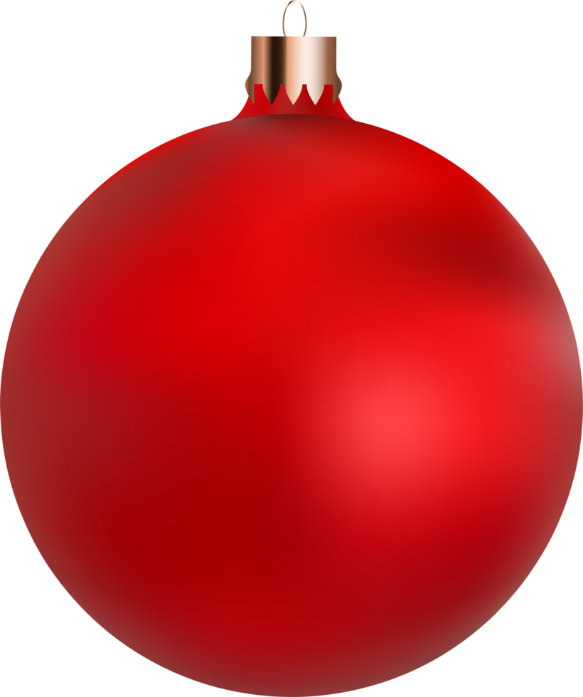 recorte de bola de navidad roja png