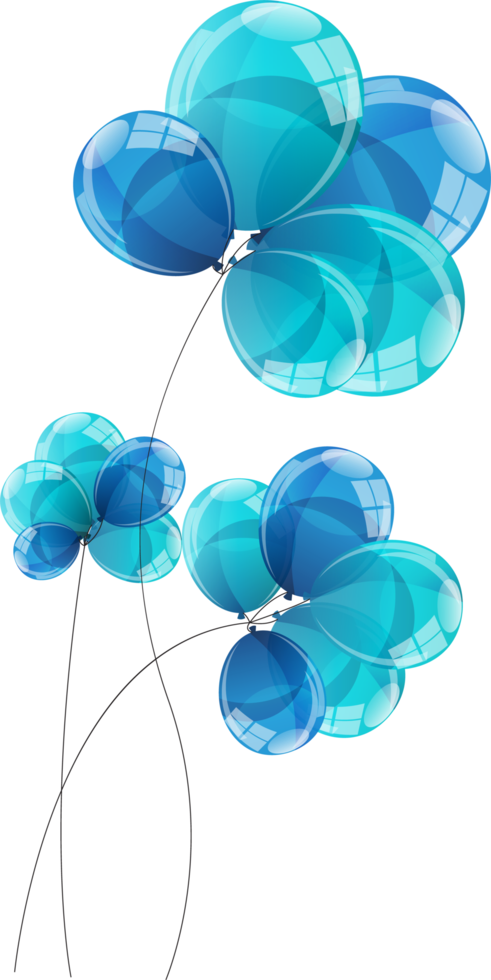 Color Glossy Balloons Background Vector Illustration png