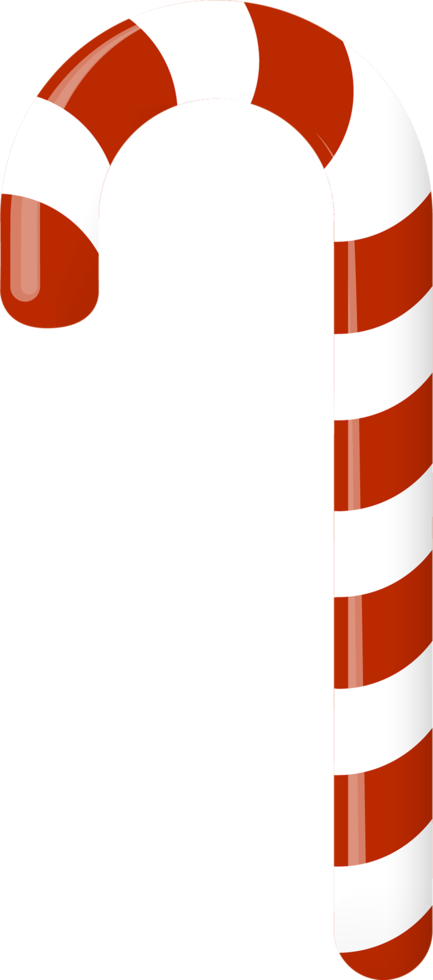 Christmas toy, lollipop red and white cane png