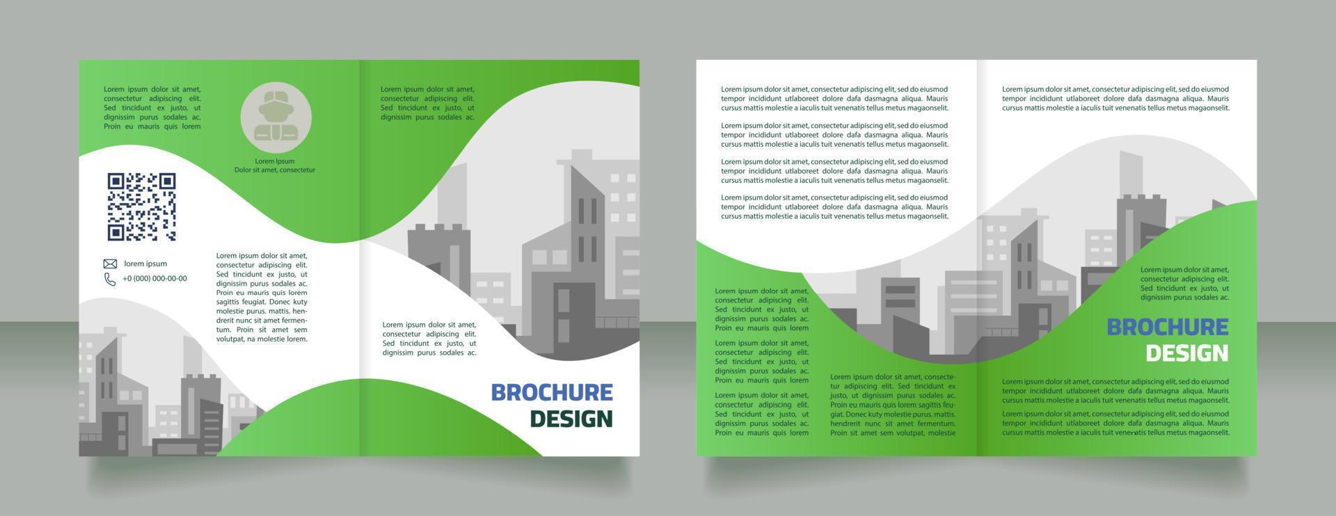 Ecofriendly house architecture blank brochure design. Green initiative