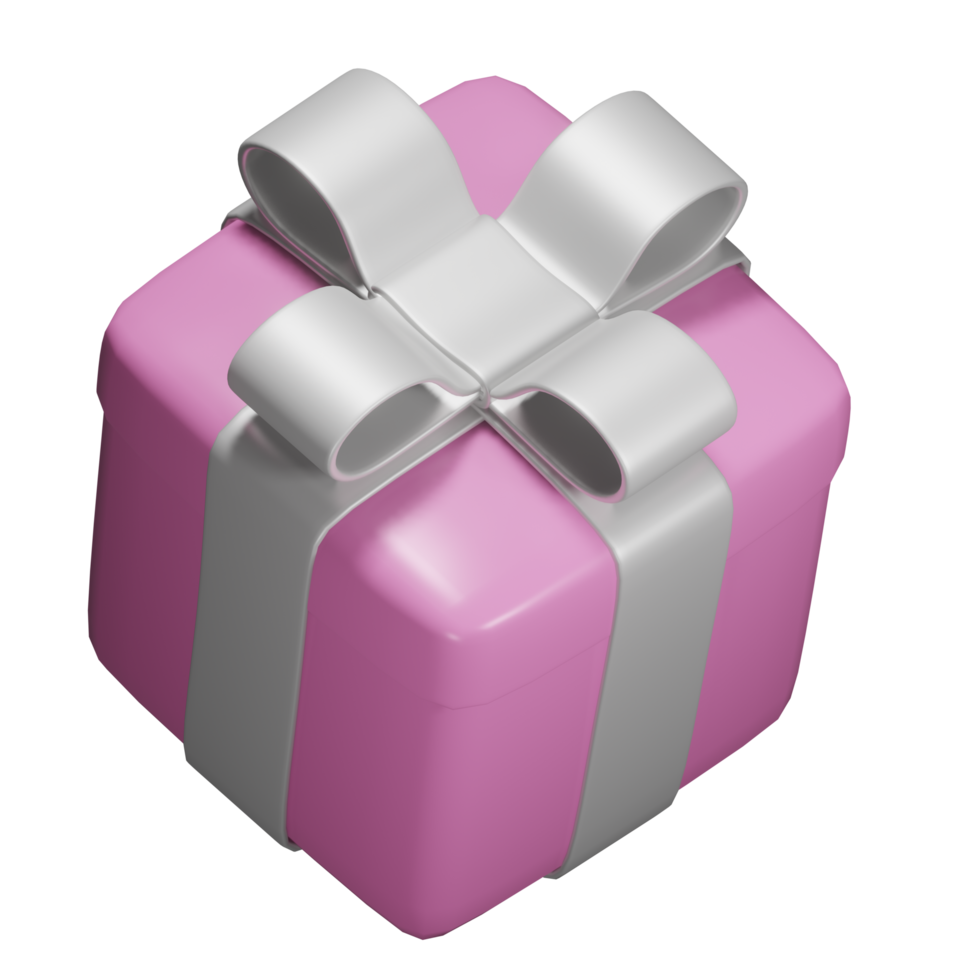 realistischer 3D-Geschenkboxausschnitt png